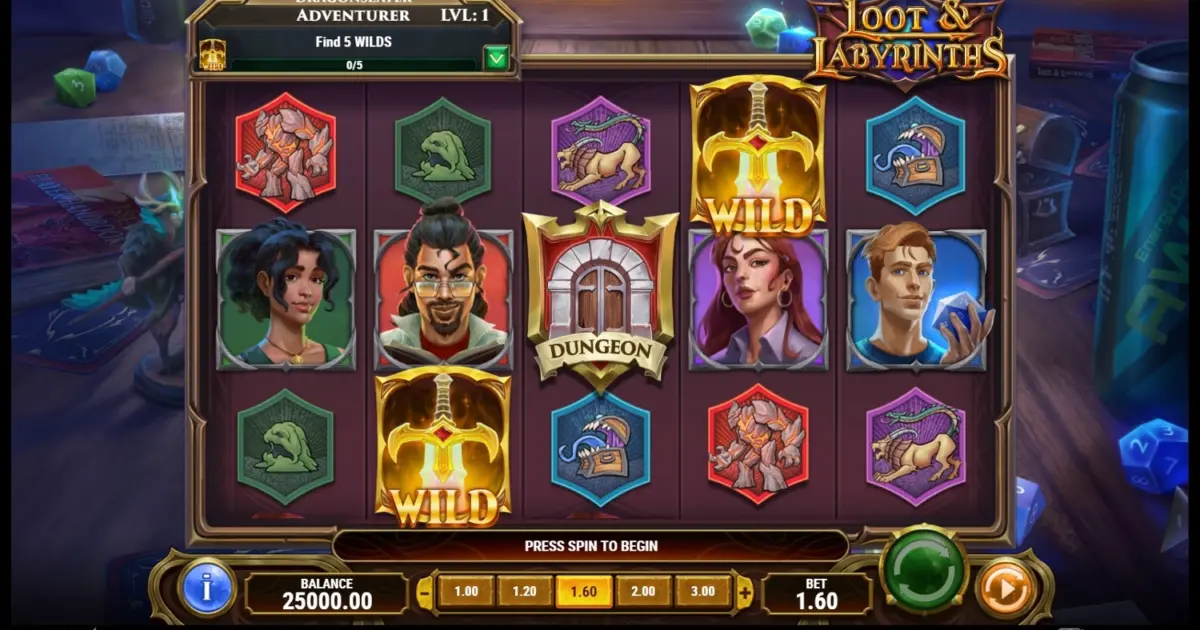Loot & Labyrinths Slot — screenshot
