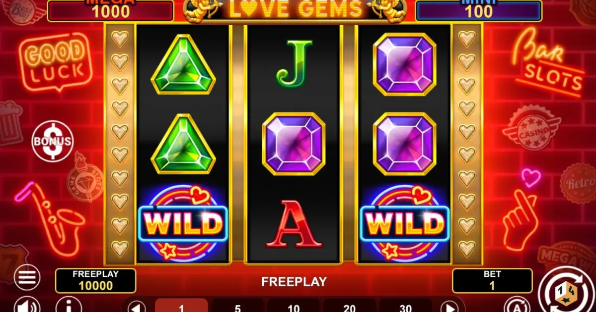 Love Gems Hold and Win Slot — screenshot