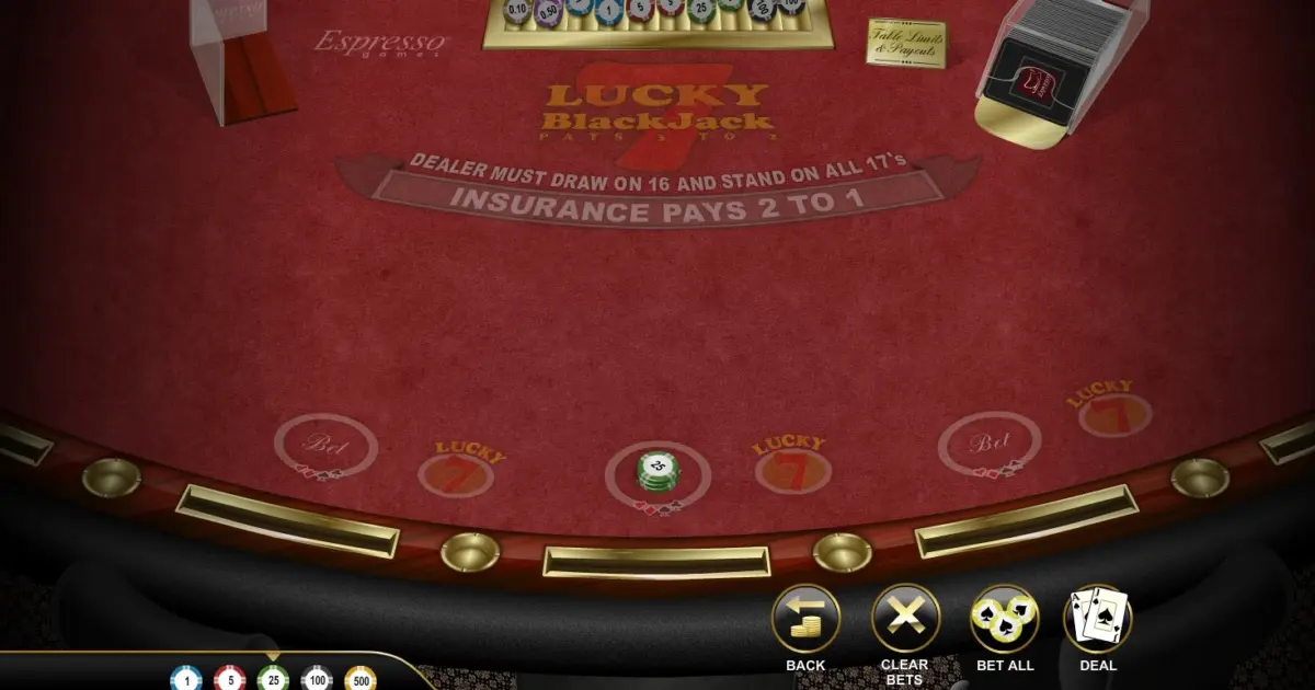 Lucky 7 Blackjack (Espresso) — screenshot