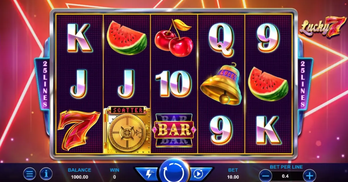Lucky 7 (Triple Profits Games) Slot — screenshot
