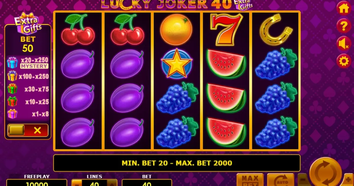 Lucky Joker 40 Extra Gifts Slot — screenshot