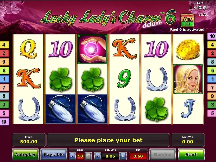 Lucky Lady’s Charm Deluxe 6 Slot — screenshot