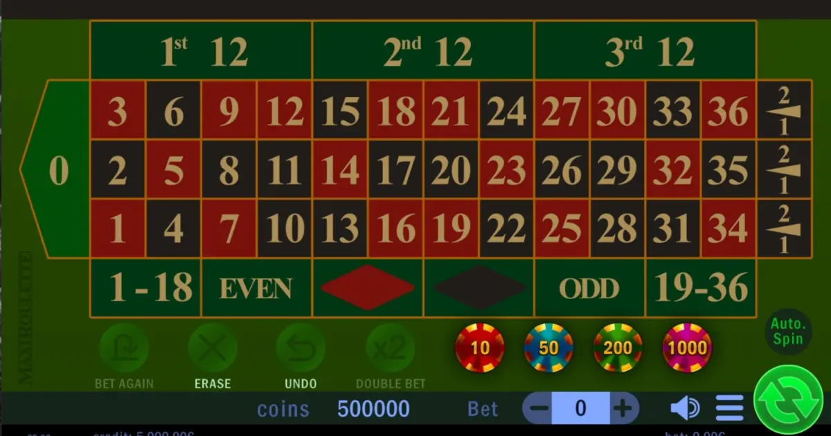 Maxi Roulette — screenshot