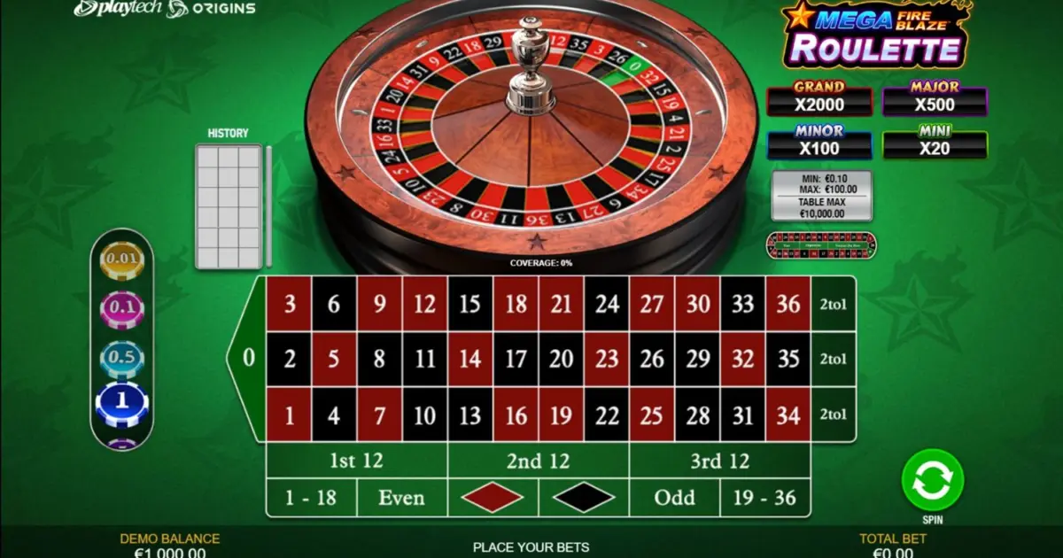 Mega Fire Blaze Roulette — screenshot