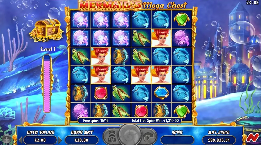 Mermaid’s Mega Chest Slot — screenshot