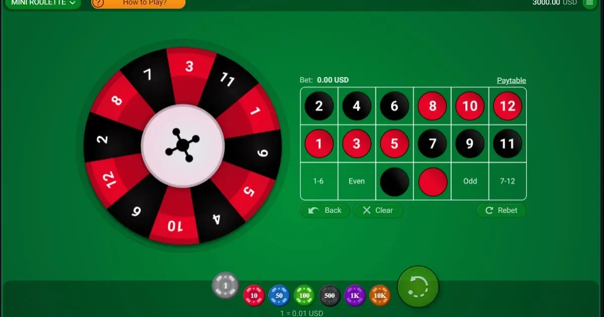 Mini Roulette (Spribe) — screenshot