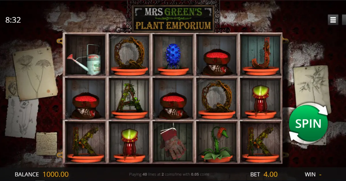 Mrs Green’s Plant Emporium Slot — screenshot