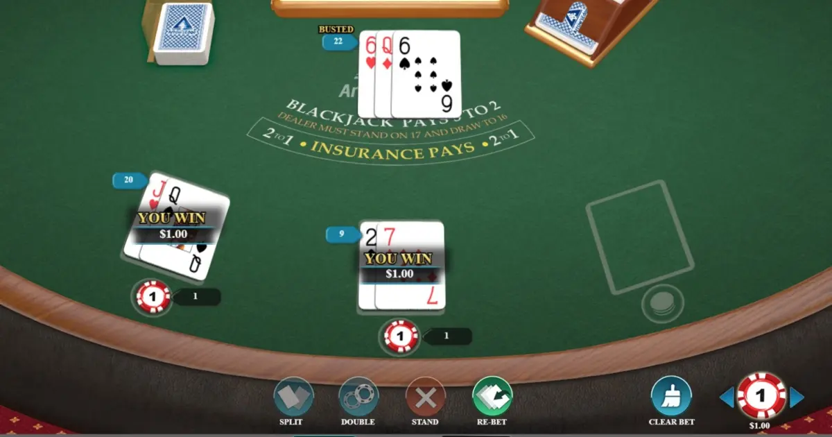 Multihand Blackjack — screenshot