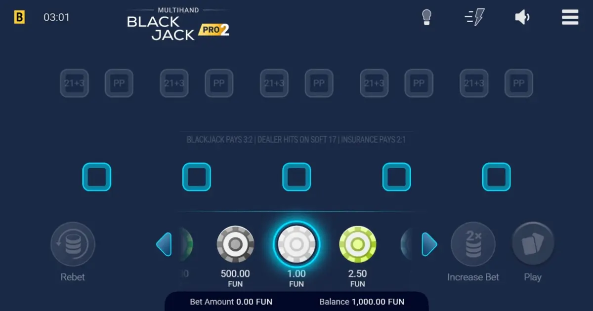 Multihand Blackjack Pro 2 — screenshot