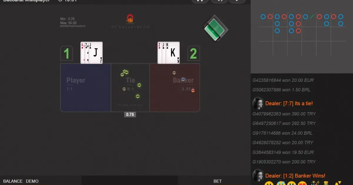 Multiplayer Baccarat — screenshot