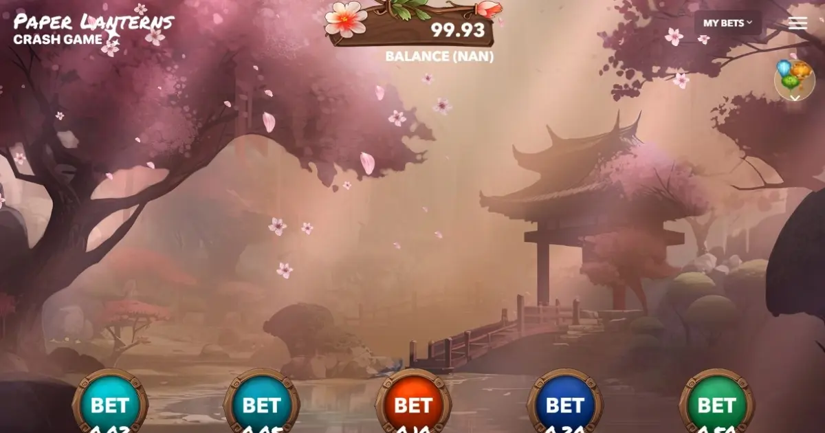 Paper Lanterns Crash Game — screenshot