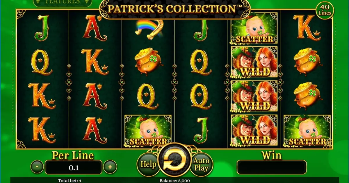 Patrick’s Collection: 40 Lines Slot — screenshot
