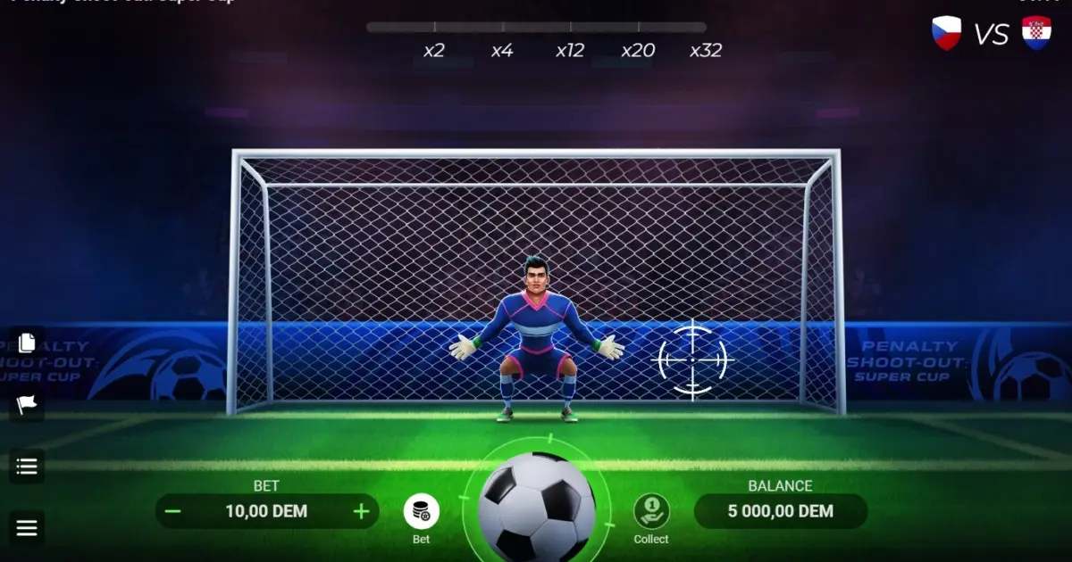 Penalty Shoot-Out: Super Cup Crash Game — screenshot