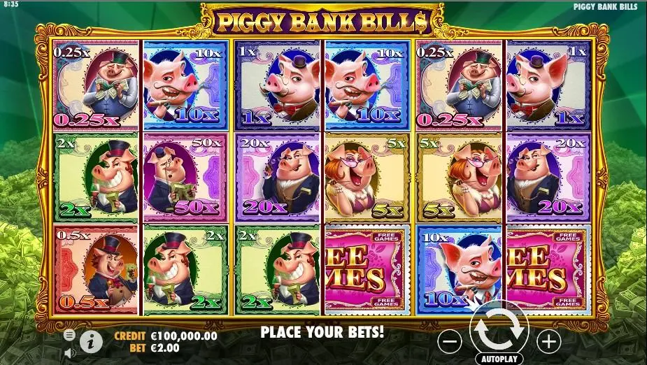 Piggy Bank Bills Slot — screenshot