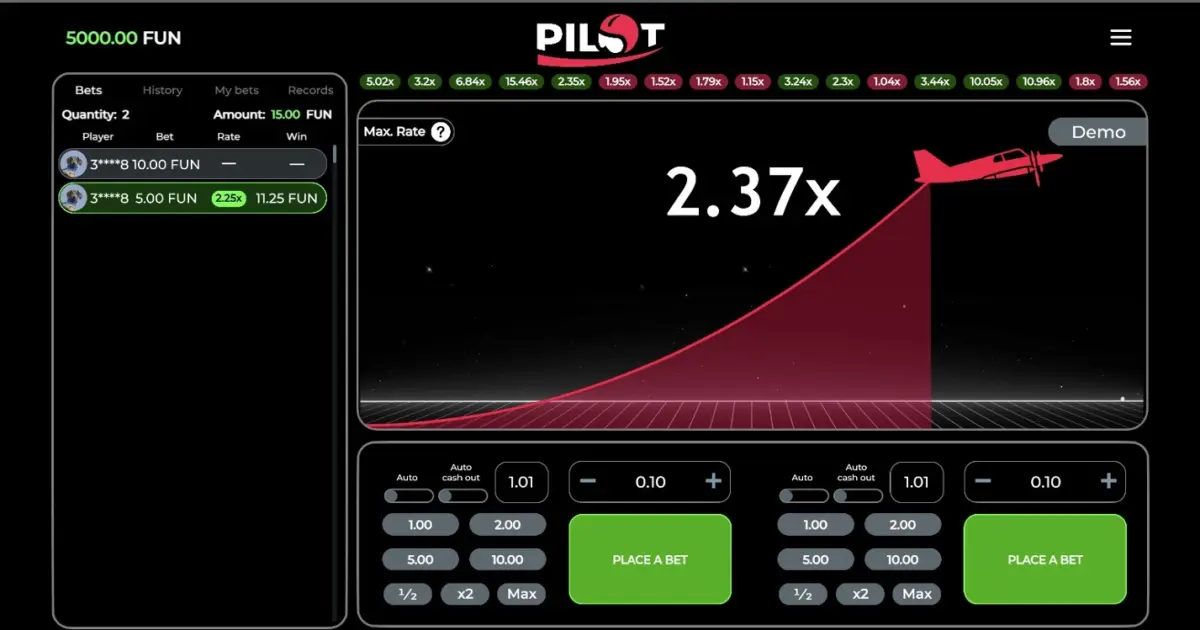 Pilot Crash Game — screenshot