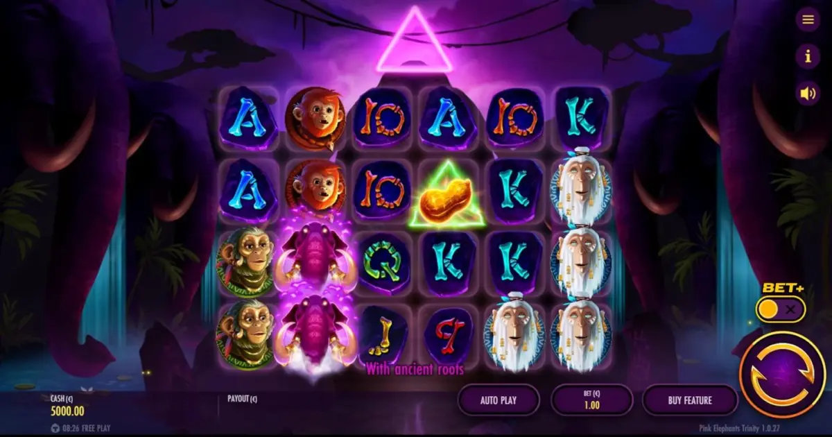 Pink Elephants Trinity Slot — screenshot
