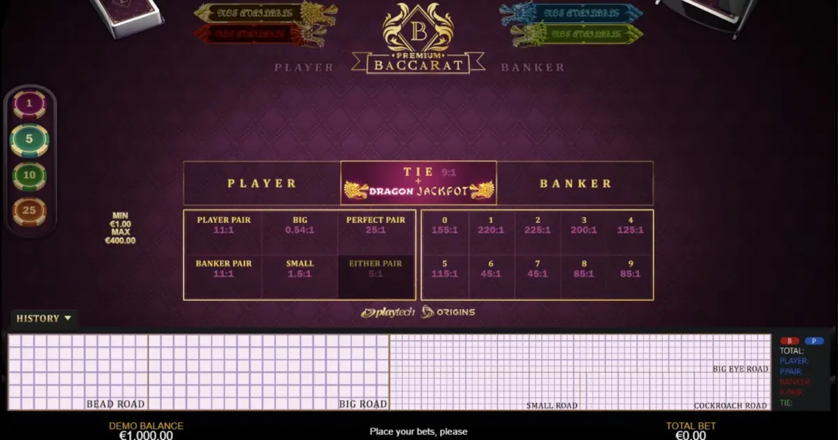 Premium Baccarat — screenshot
