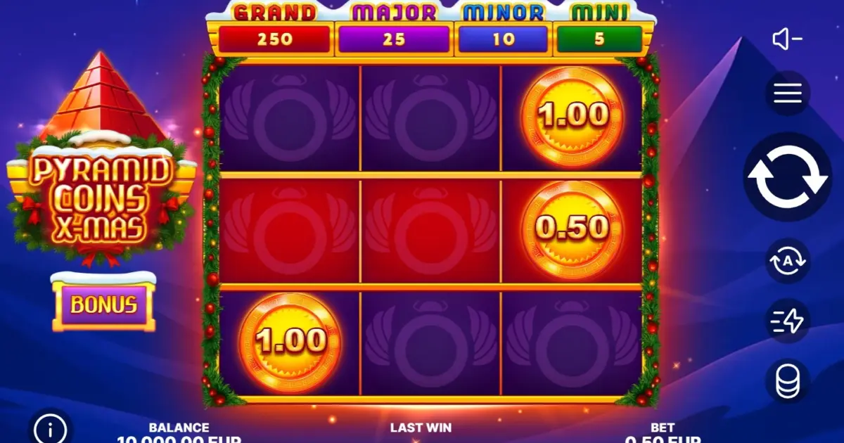 Pyramid Coins X-Mas Slot — screenshot