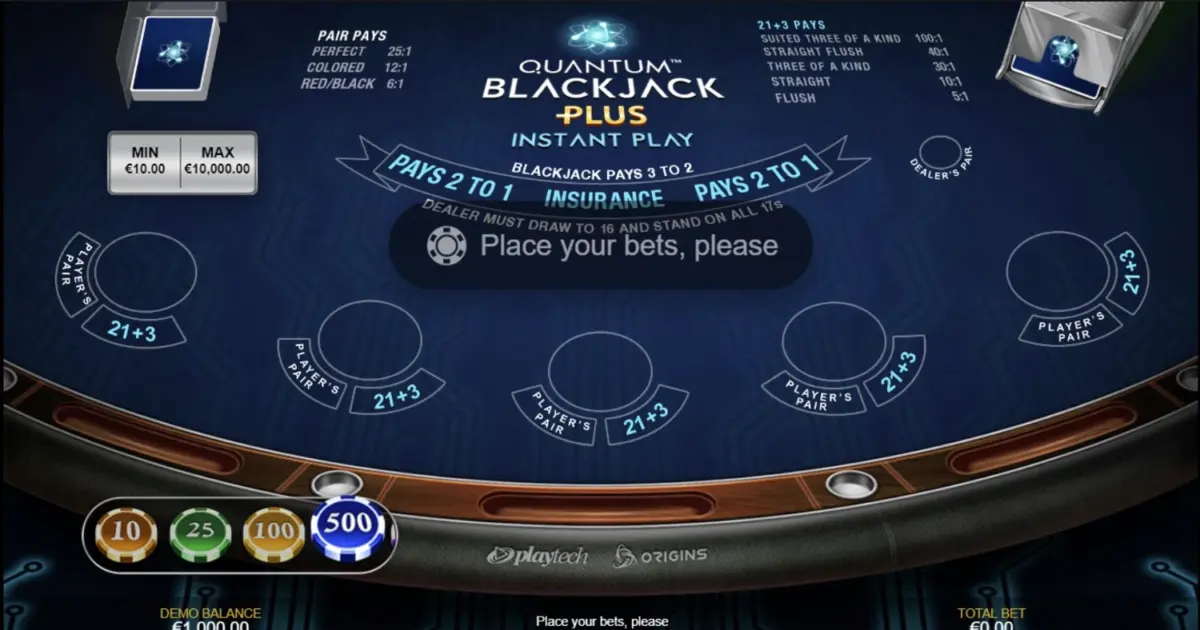 Quantum Blackjack Plus — screenshot