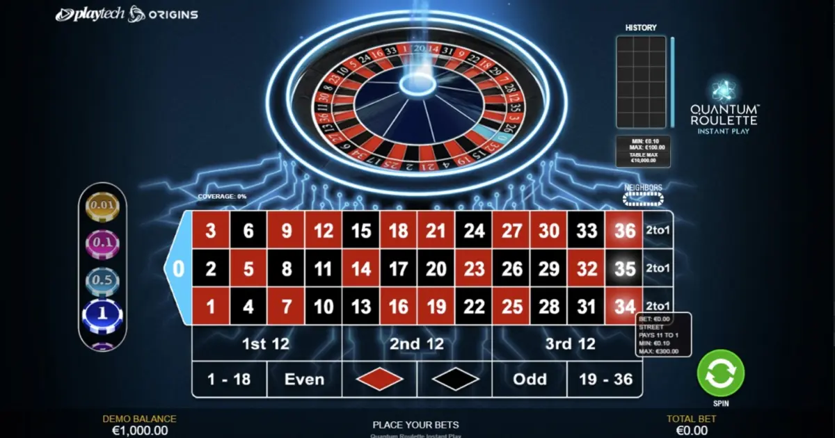 Quantum Roulette — screenshot