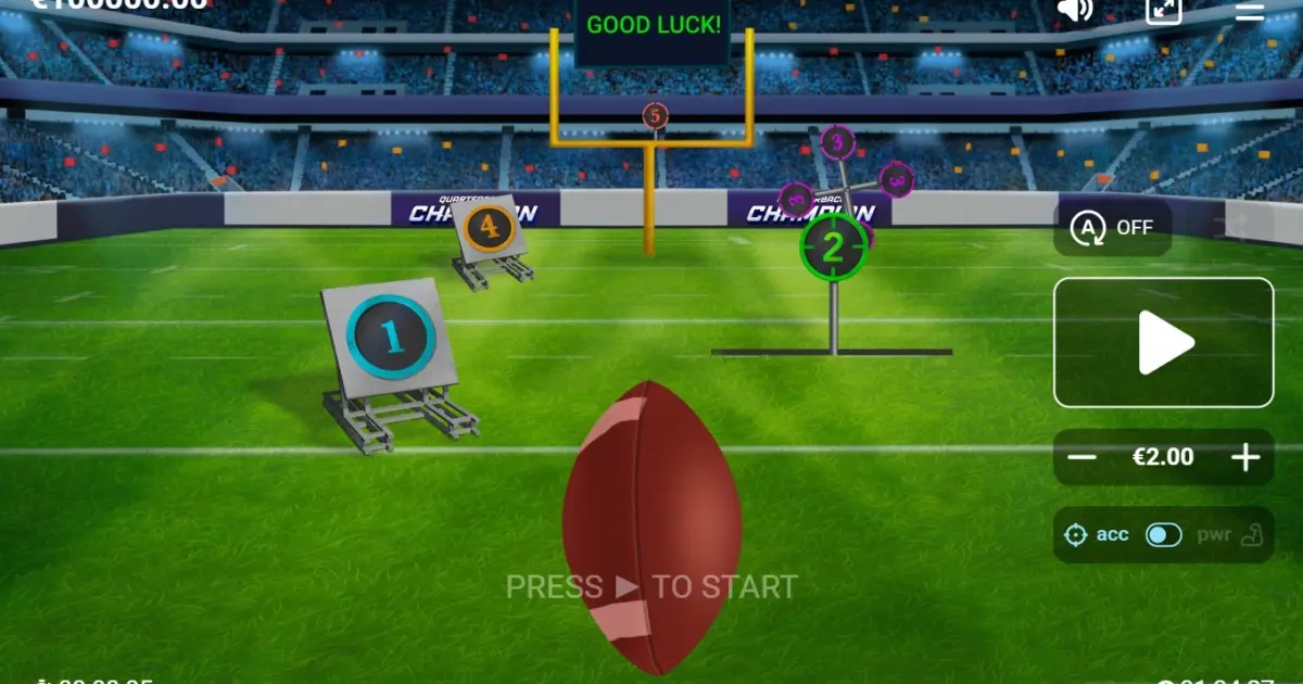 Quarterback Champion Crash Game — screenshot