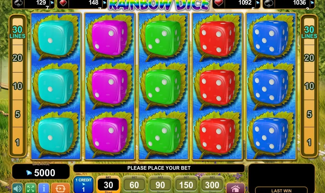 Rainbow Dice Slot — screenshot