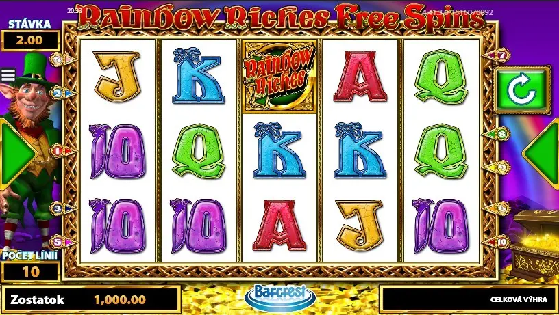 Rainbow Riches Free Spins Slot — screenshot