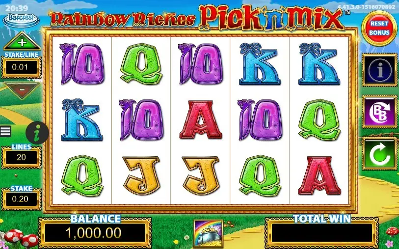 Rainbow Riches Pick and Mix Slot — screenshot
