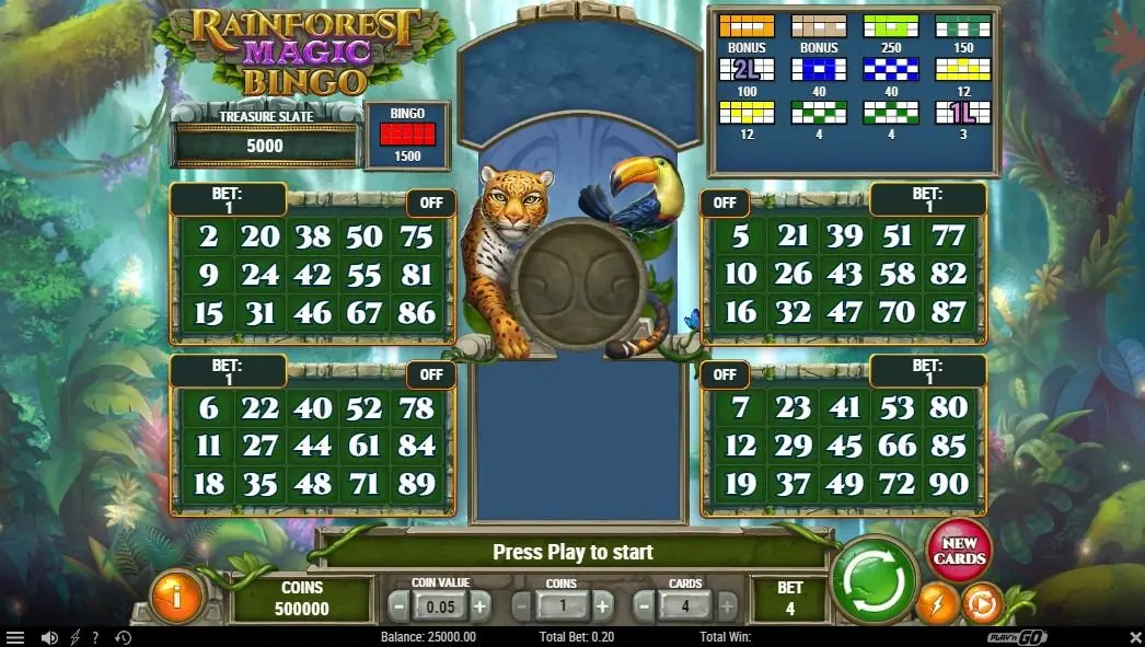 Rainforest Magic Bingo — screenshot