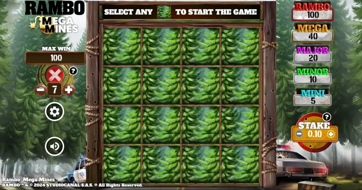 Rambo: Mega Mines Scratch Card — screenshot