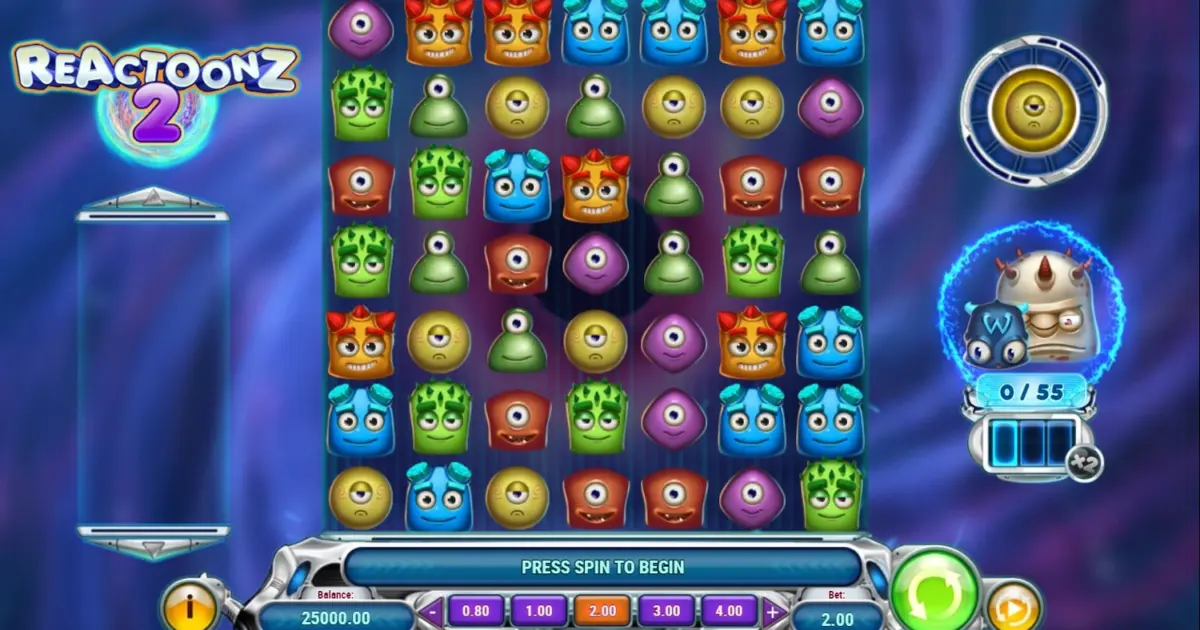 Reactoonz 2 Slot — screenshot
