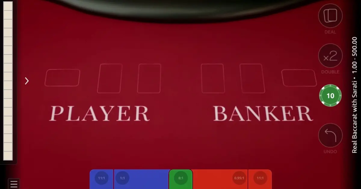 Real Baccarat with Sarati — screenshot