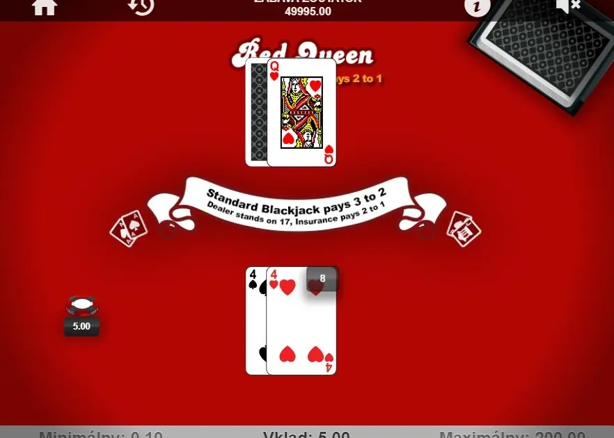 Red Queen Blackjack — screenshot