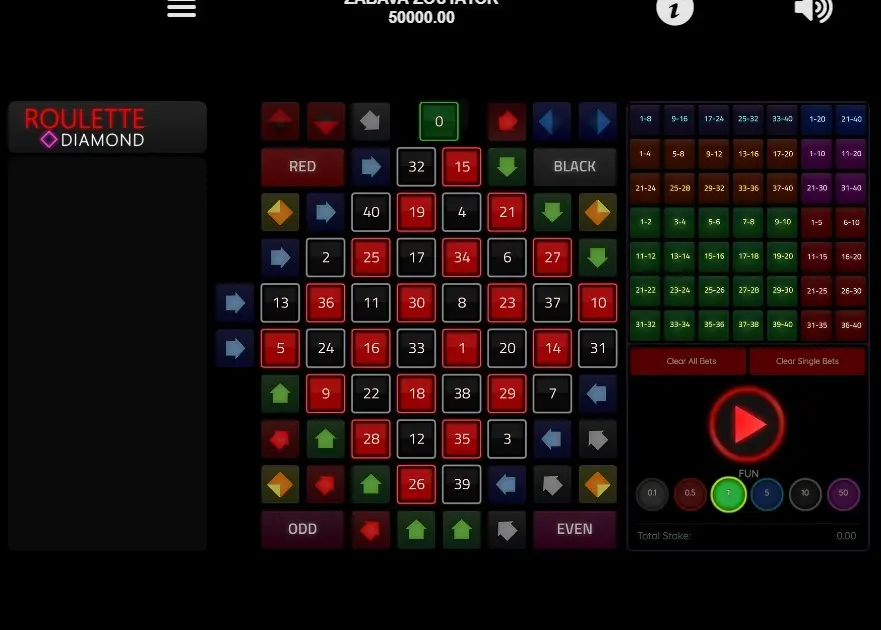 Roulette Diamond — screenshot