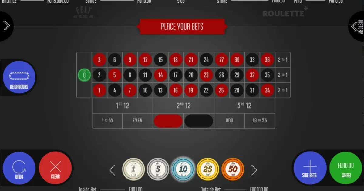 Roulette Plus (Felt) — screenshot