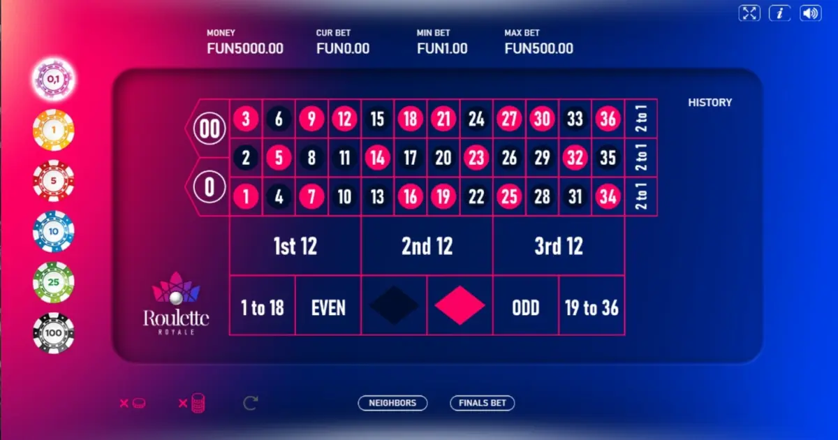 Roulette Royale American — screenshot