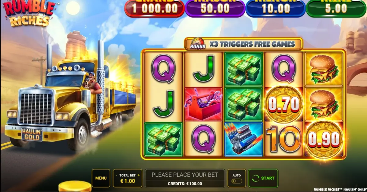 Rumble Riches – Haulin’ Gold Slot — screenshot