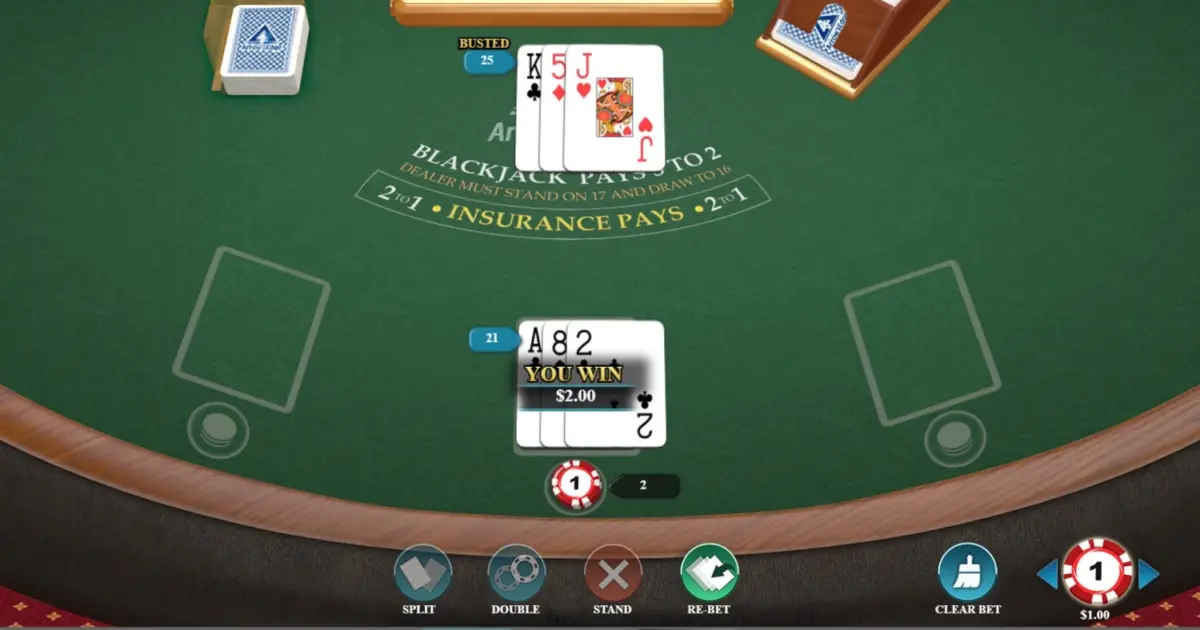 Single Deck Blackjack (Arrows Edge) — screenshot