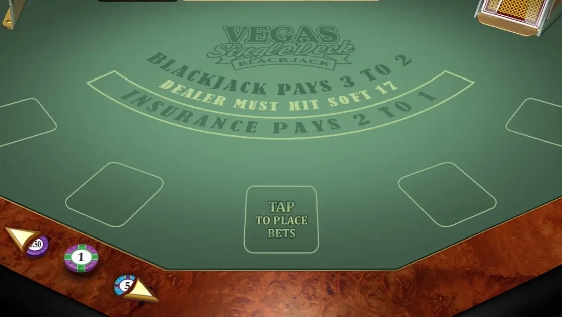 Single Deck Blackjack GOLD — screenshot