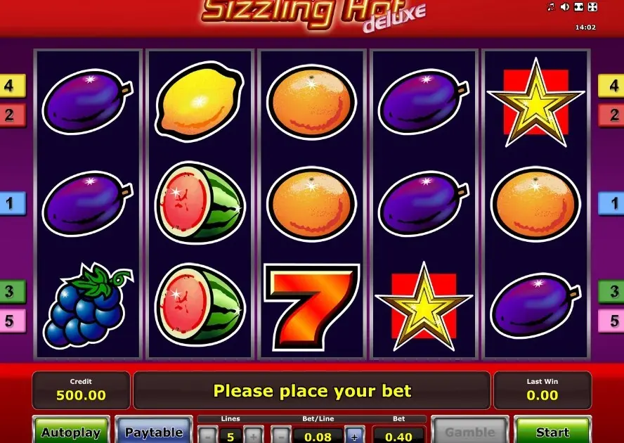 Sizzling Hot Deluxe Slot — screenshot