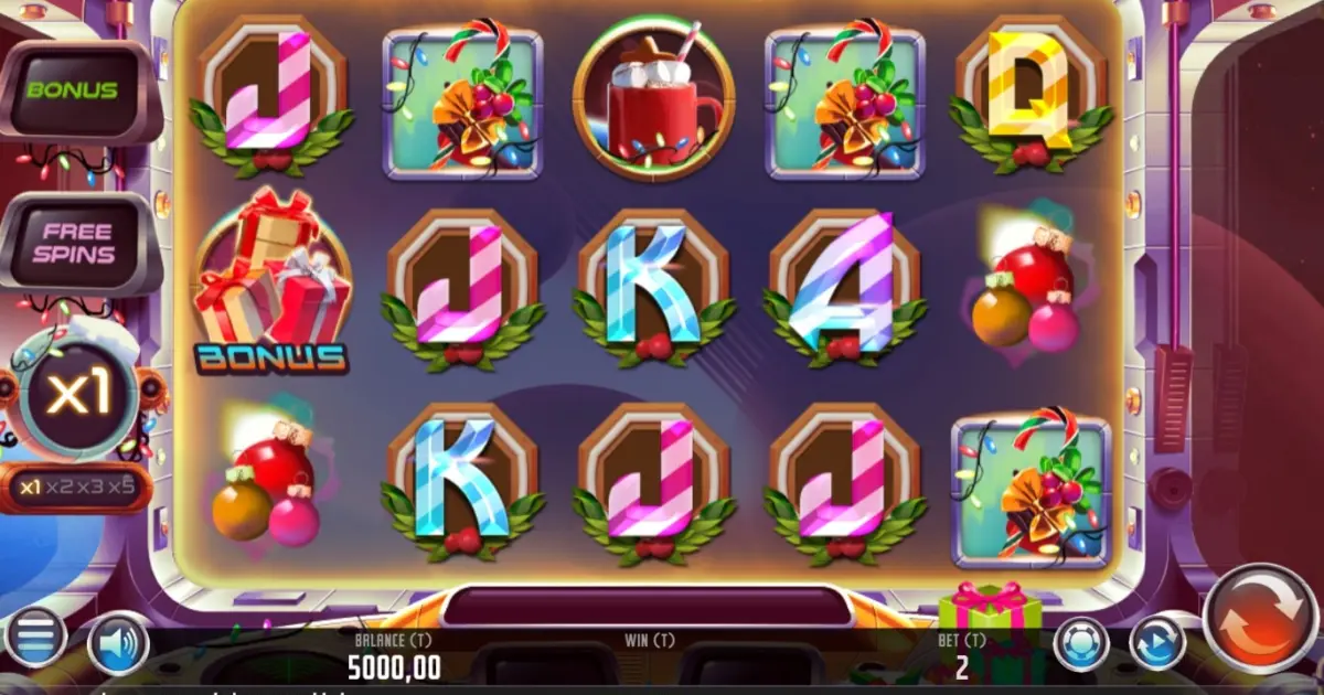 Sonia Monroy en el Planeta Navidad Slot — screenshot