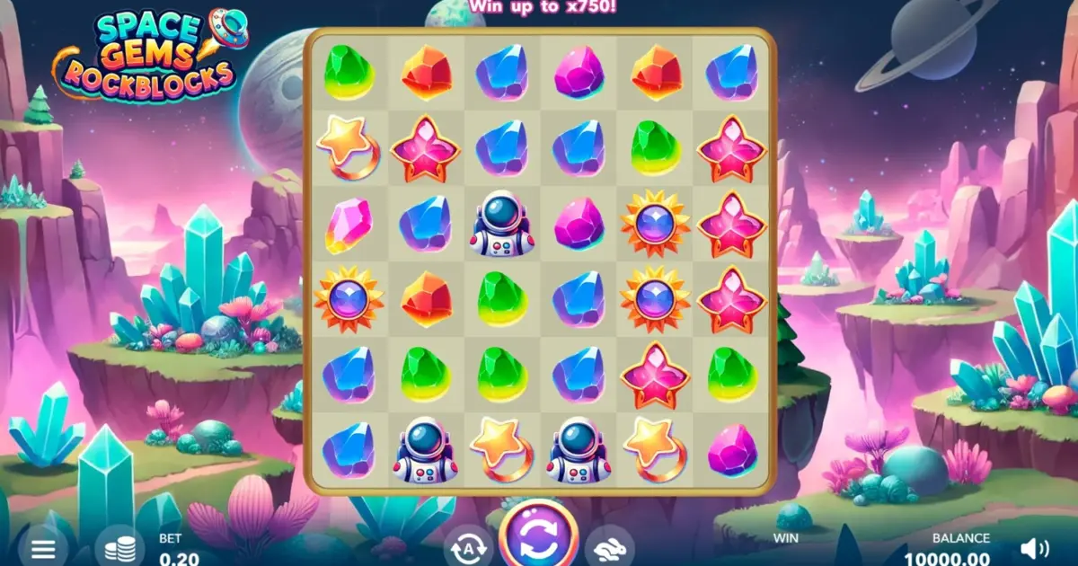 Space Gems Rockblocks Slot — screenshot