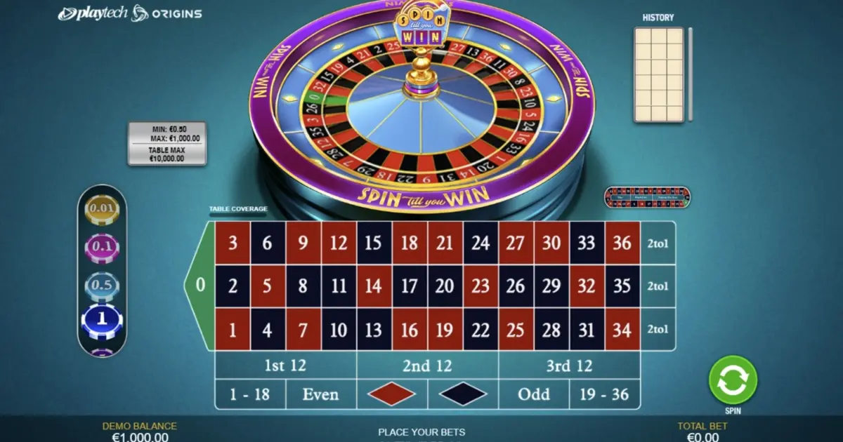 Spin Till You Win Roulette — screenshot