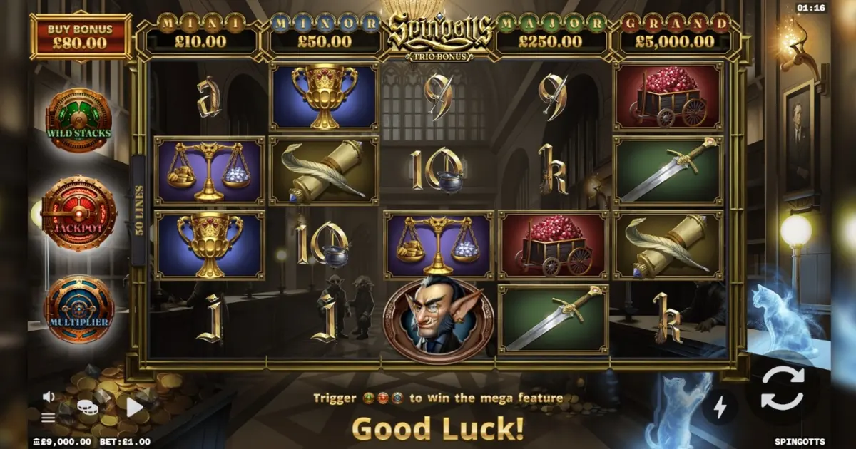 Spingotts Trio Bonus Slot — screenshot
