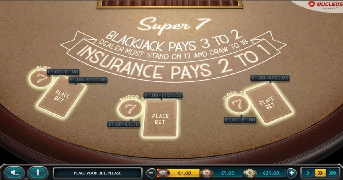 Super 7 Blackjack — screenshot