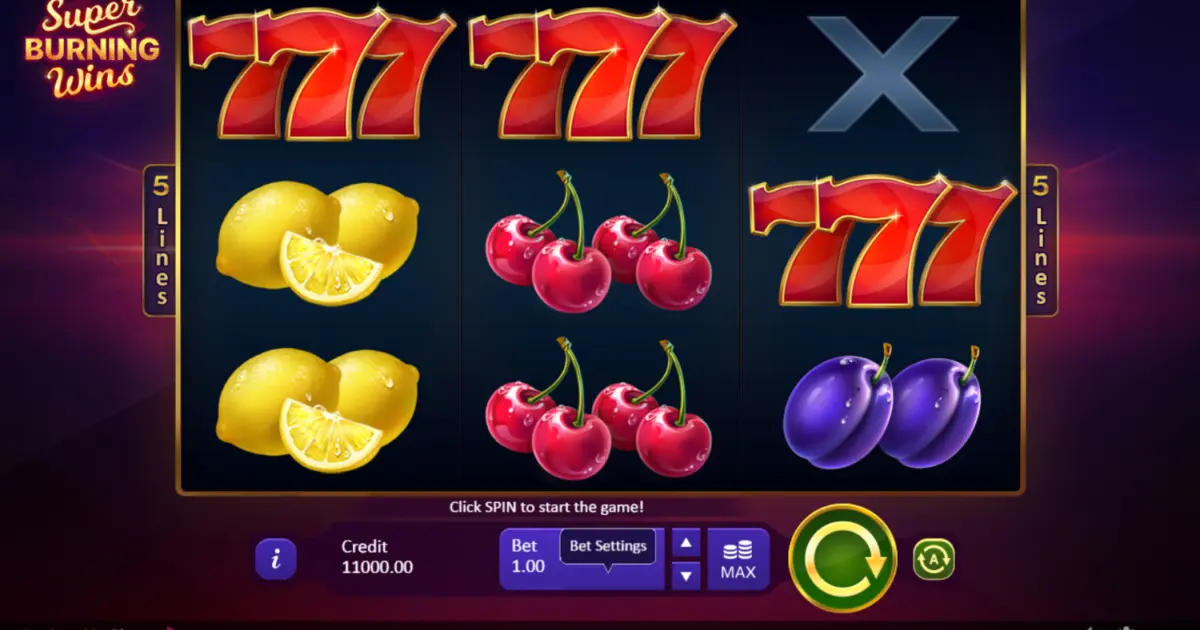 Super Burning Wins: Classic 5 Lines Slot — screenshot