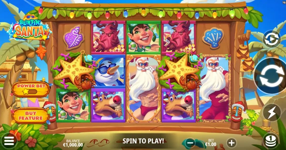 Surfin’ Santa Slot — screenshot