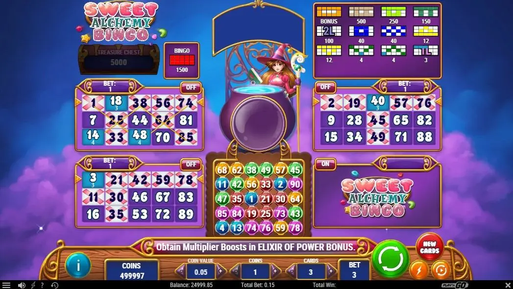 Sweet Alchemy Bingo — screenshot