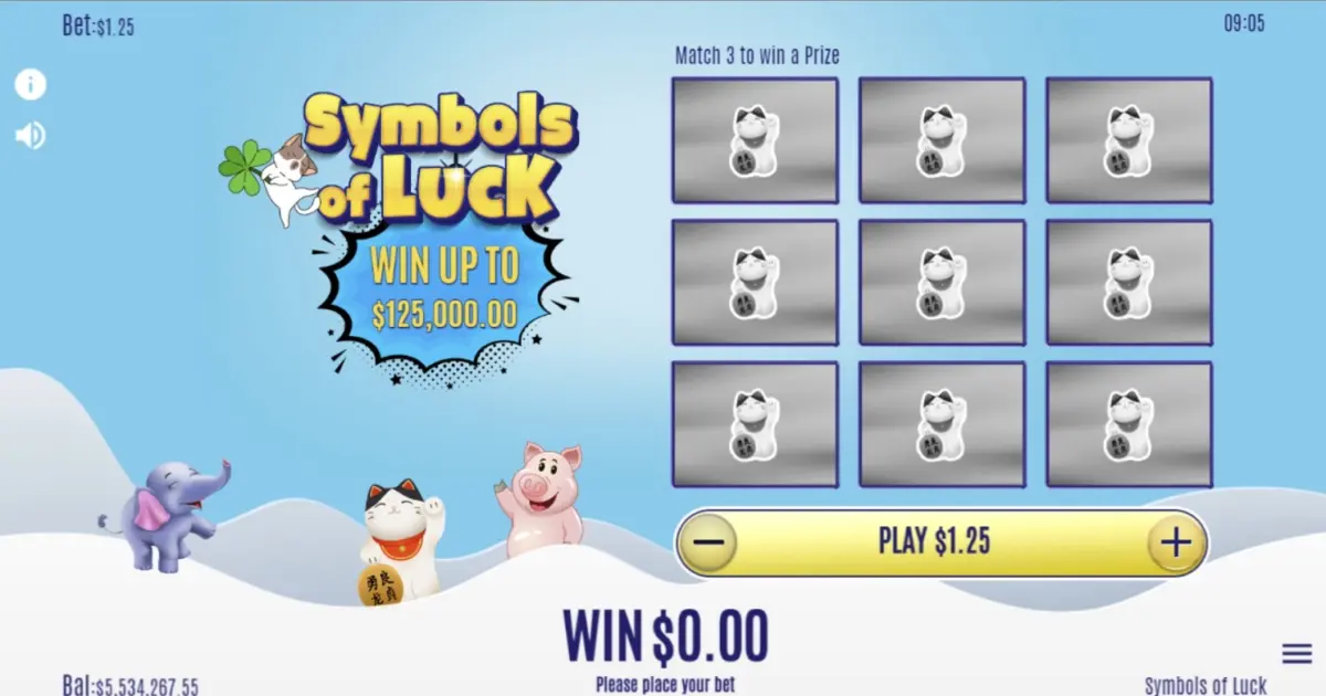 Symbols of Luck Scratch Card — screenshot
