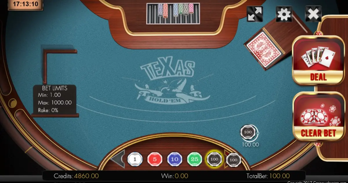 Texas Holdem Heads-Up Video Poker — screenshot